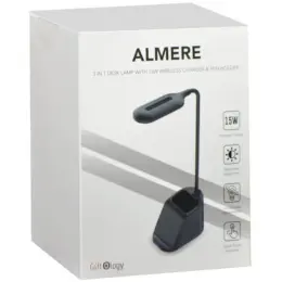 Almere Giftology 3-in-1 Desk Lamp With 15W Wireless Charger & Pen Holder Black Gift Box